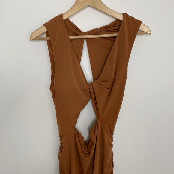 Michael Costello x Revolve April Midi Dress in Terra Cotta Womens Medium New - Picture 11 of 16